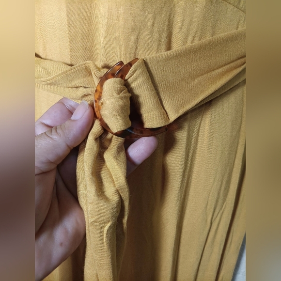 Calvin Klein Mustard Yellow Midi Dress - Picture 5 of 10